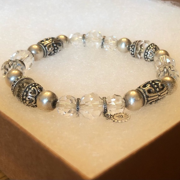 Silpada Sterling & Glass Stretch Bracelet B2413 - Picture 10 of 15